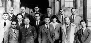 Leona Woods Marshall, Enrico Fermi, and other scientists who worked on the Chicago Pile-1